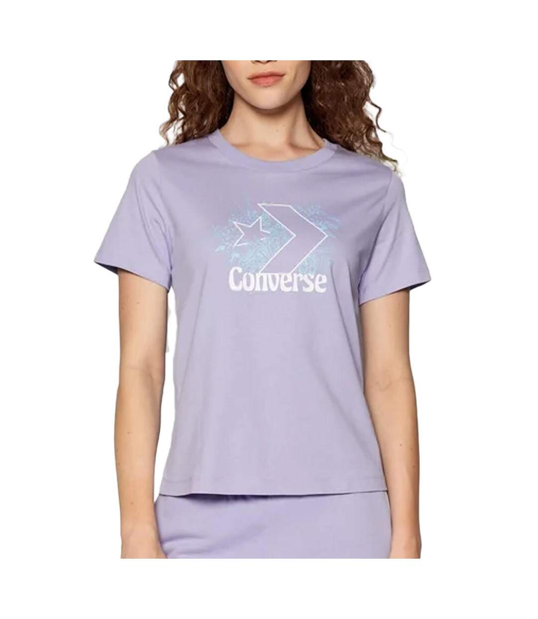 T-shirt Mauve Femme Converse 3219 - M-1