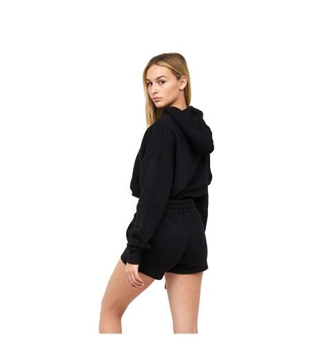 Womens/ladies Danica 2 Crop Hoodie Black Juice
