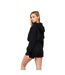 Womens/ladies Danica 2 Crop Hoodie Black Juice-3