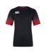 Womens/ladies Club Jersey Black Red Canterbury-2