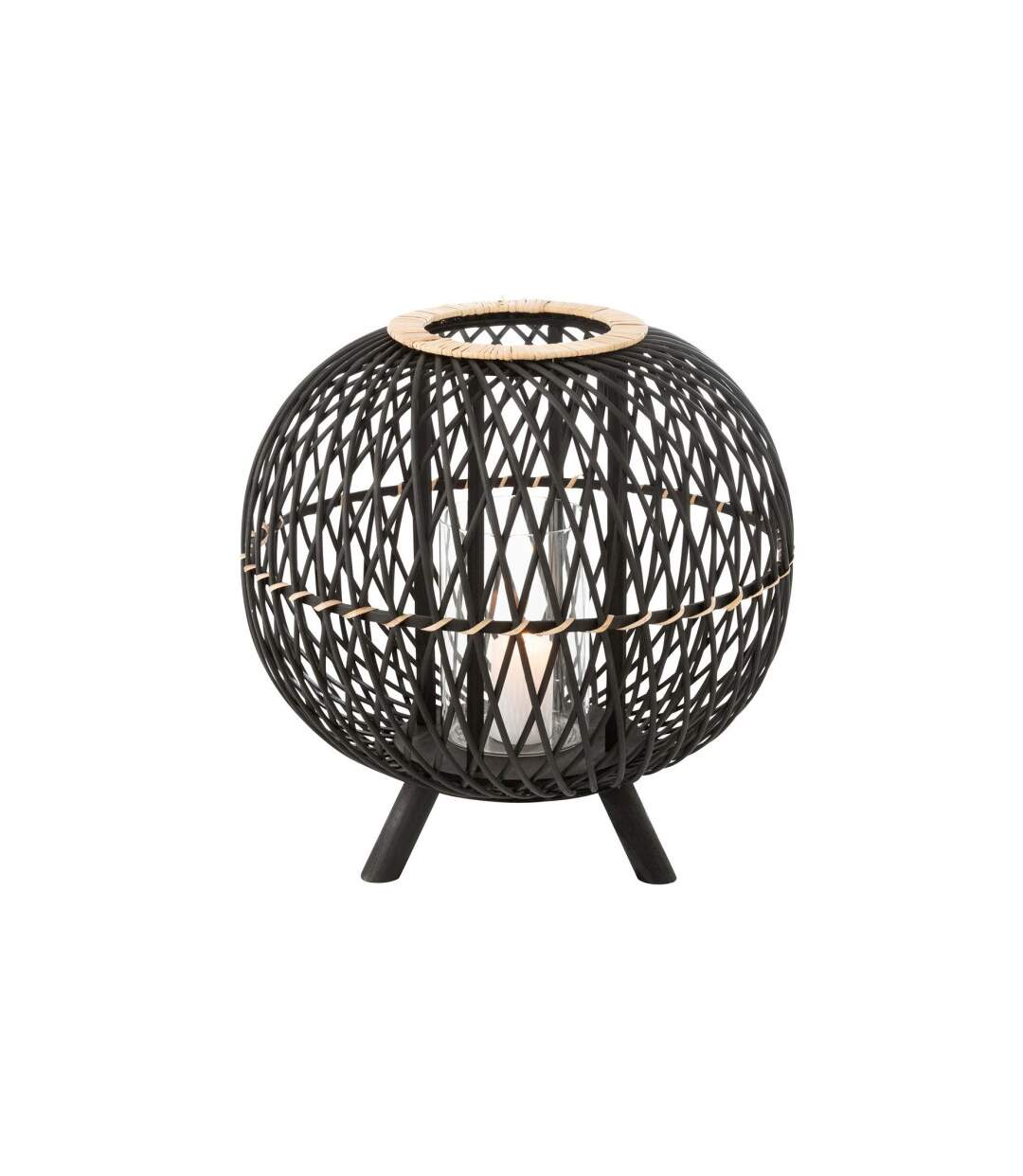 Lanterne Design Boule sur Pied 43cm Noir-2