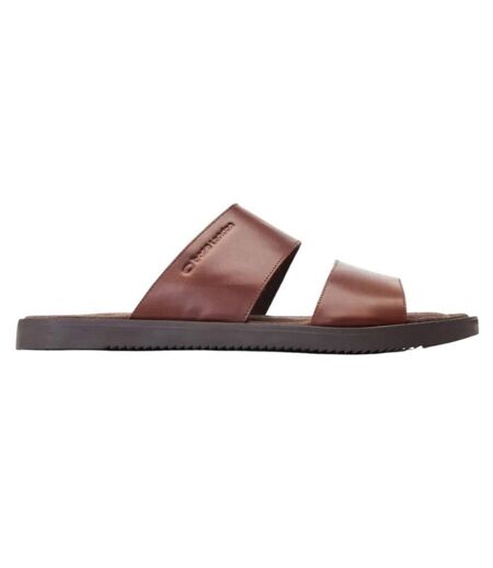Mens maven leather sandals burnt brown Base London
