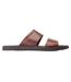Mens maven leather sandals burnt brown Base London-3