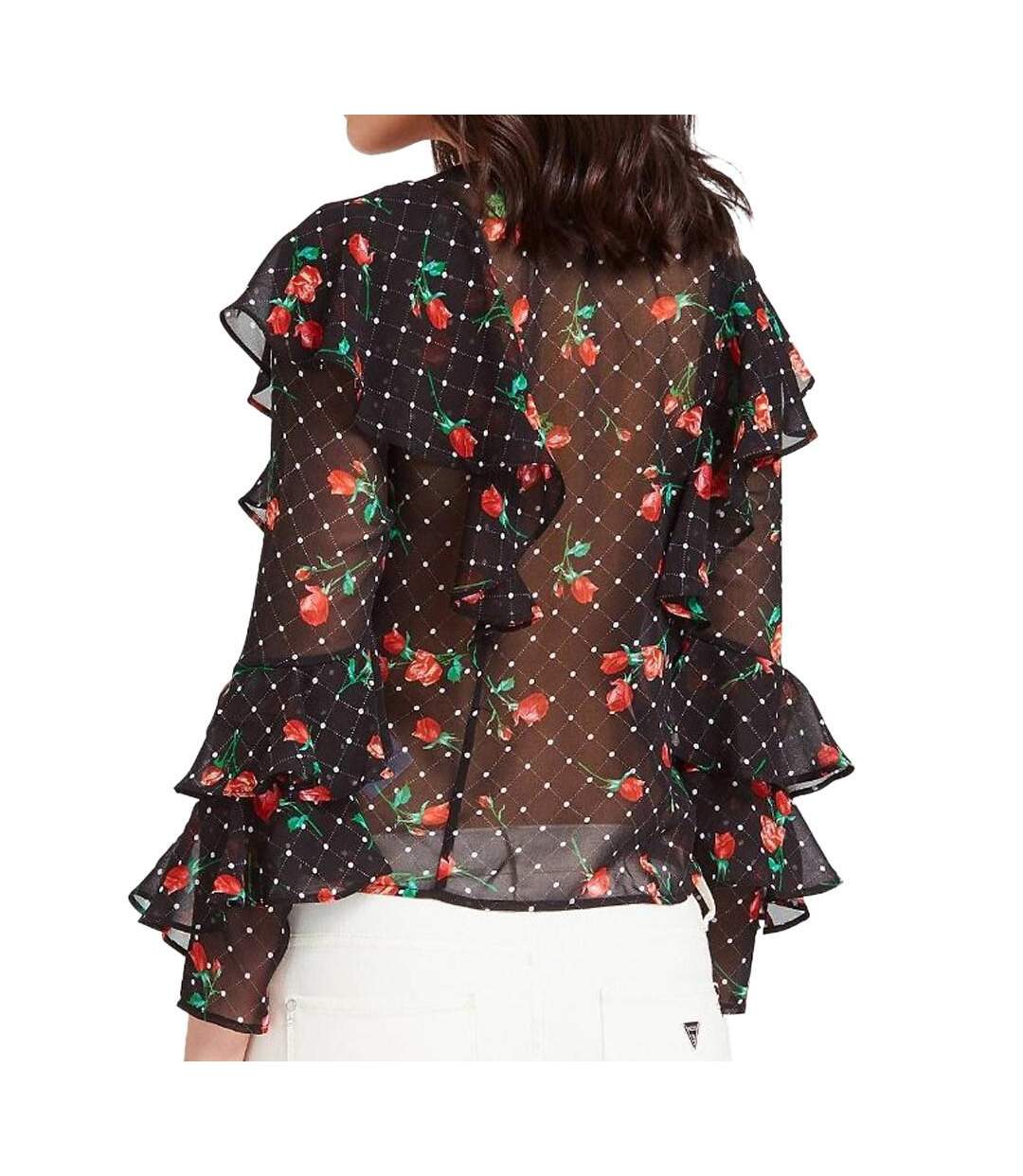 Blouse Noir à fleurs Femme Guess Rose - S-2