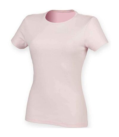 Womens/ladies feel good t-shirt baby pink SF