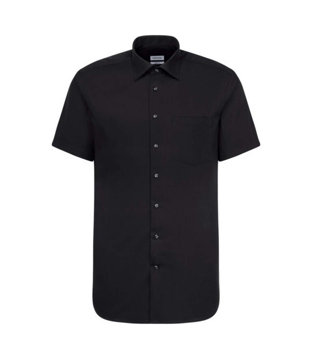 Chemise Manches Courtes Homme Noir Seidensticker-1