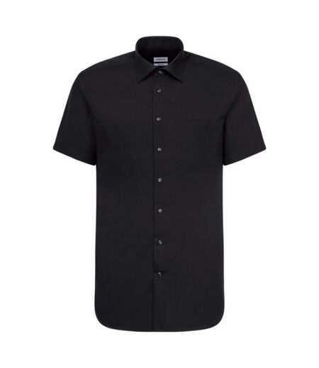 Chemise Manches Courtes Homme Noir Seidensticker