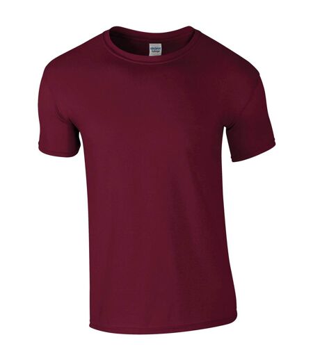 Mens softstyle ringspun t-shirt maroon Gildan