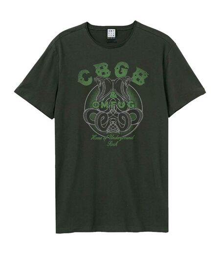 T-shirt Motif/style Serpent Cbgb Adulte Charbon Amplified