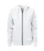 Womens/ladies Overhead Full Zip Hoodie White Printer-1
