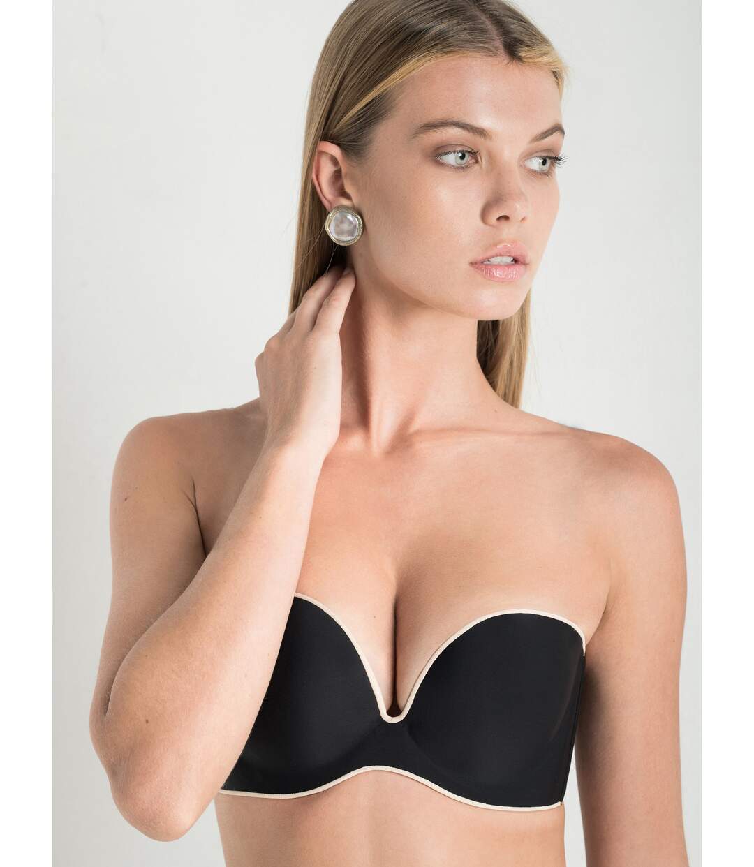 Soutien-gorge bandeau décolleté Miracle One Luna Splendida noir-3