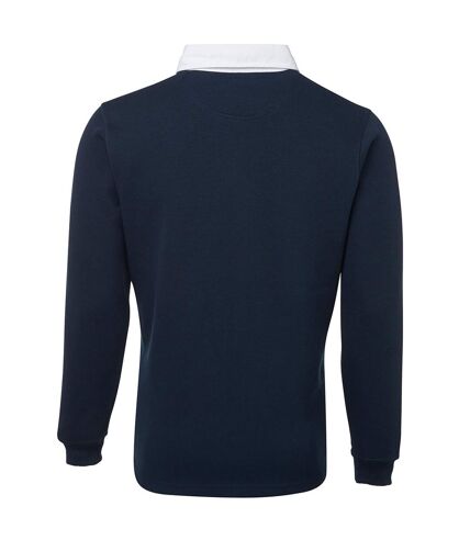 Front Row Mens Premium Long Sleeve Rugby Shirt/Top (Navy) - UTRW4169
