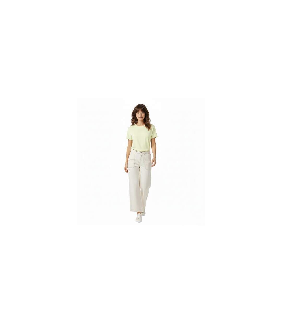 T-shirt Motif/style Logo Brodé Femme Vert Boss-1