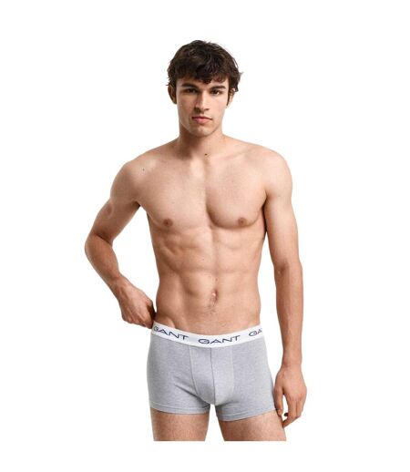 Pack Of 3  Mens Cotton Blend Slim Boxer Shorts  Grey Gant