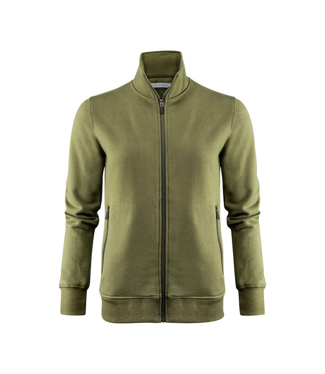 Womens/ladies melville full zip jacket moss green James Harvest-1