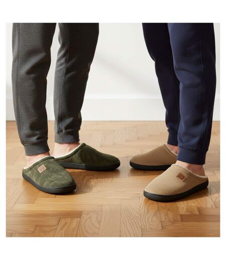 OZABI Pack 2 Paires Mules Homme Velours Côtelé Doublure Éponge