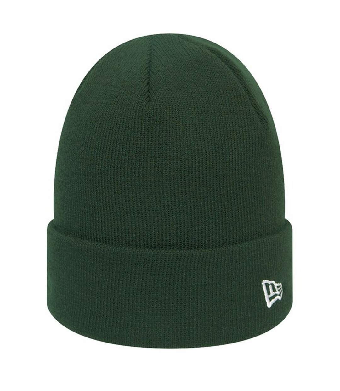 Unisex adult flag knitted beanie dark green New Era-1