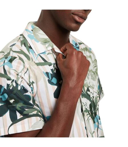 Mens Floral Relaxed Fit Shirt Mid Pink Multicoloured Ted Baker