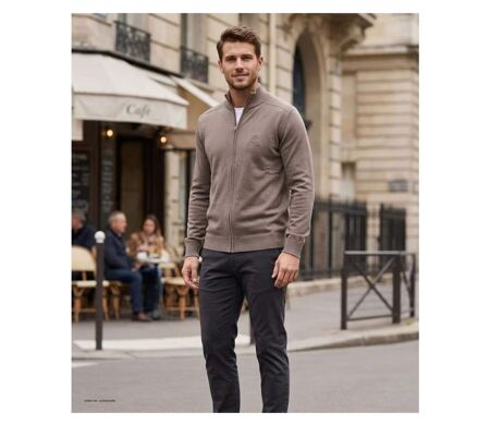 Cardigan zippé homme WINCHESTER CLINTON3 en coton : l'élégance et le confort au quotidien