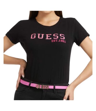 T-shirt Noir Femme Guess College