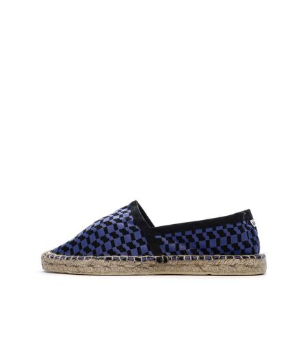 Espadrilles damier bleu/noir homme ushuaia dimitri