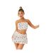 Womens/ladies Floral Ruched Crop Top White Missy Empire-2