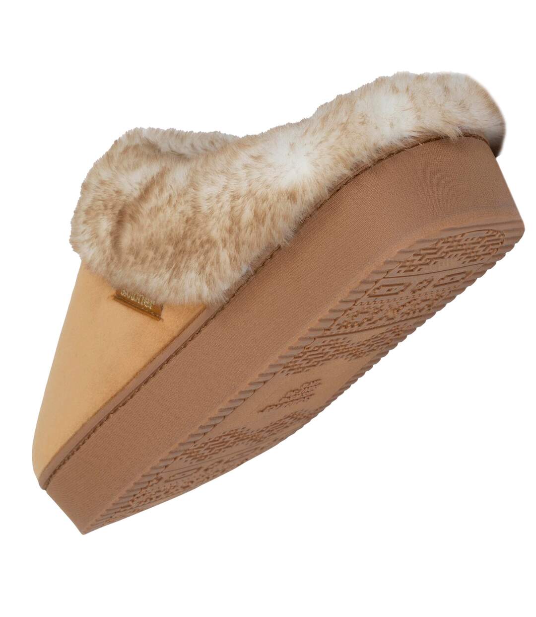 Isotoner Chaussons Mules femme velours ultra doux, compensées-5