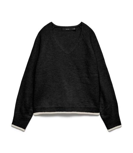 Pull noir femme vero moda maquarius raglan