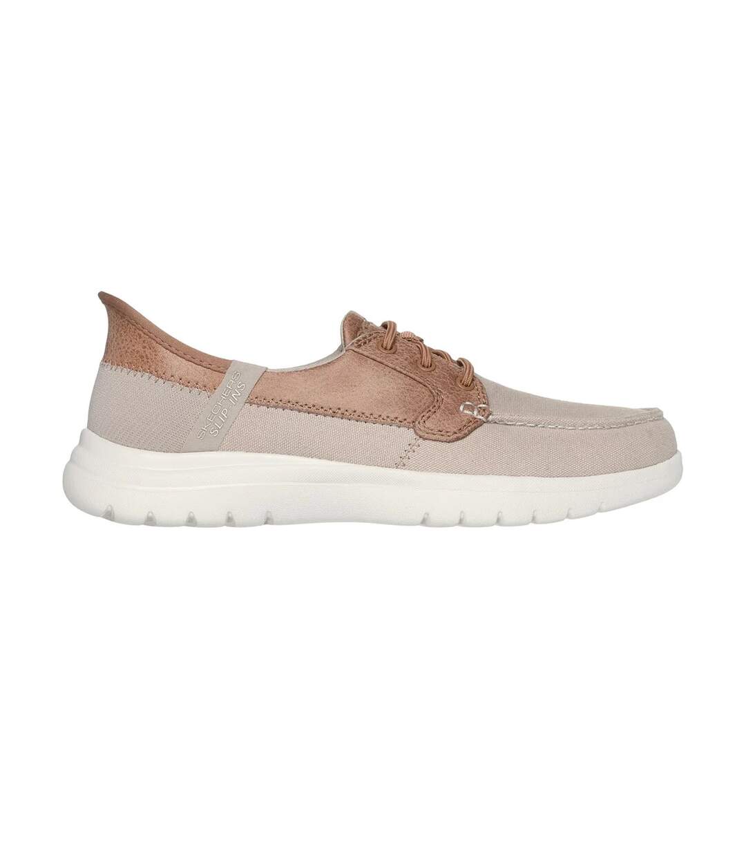 Womens/ladies On The Go Flex Palmilla Boat Shoes Taupe Skechers-4