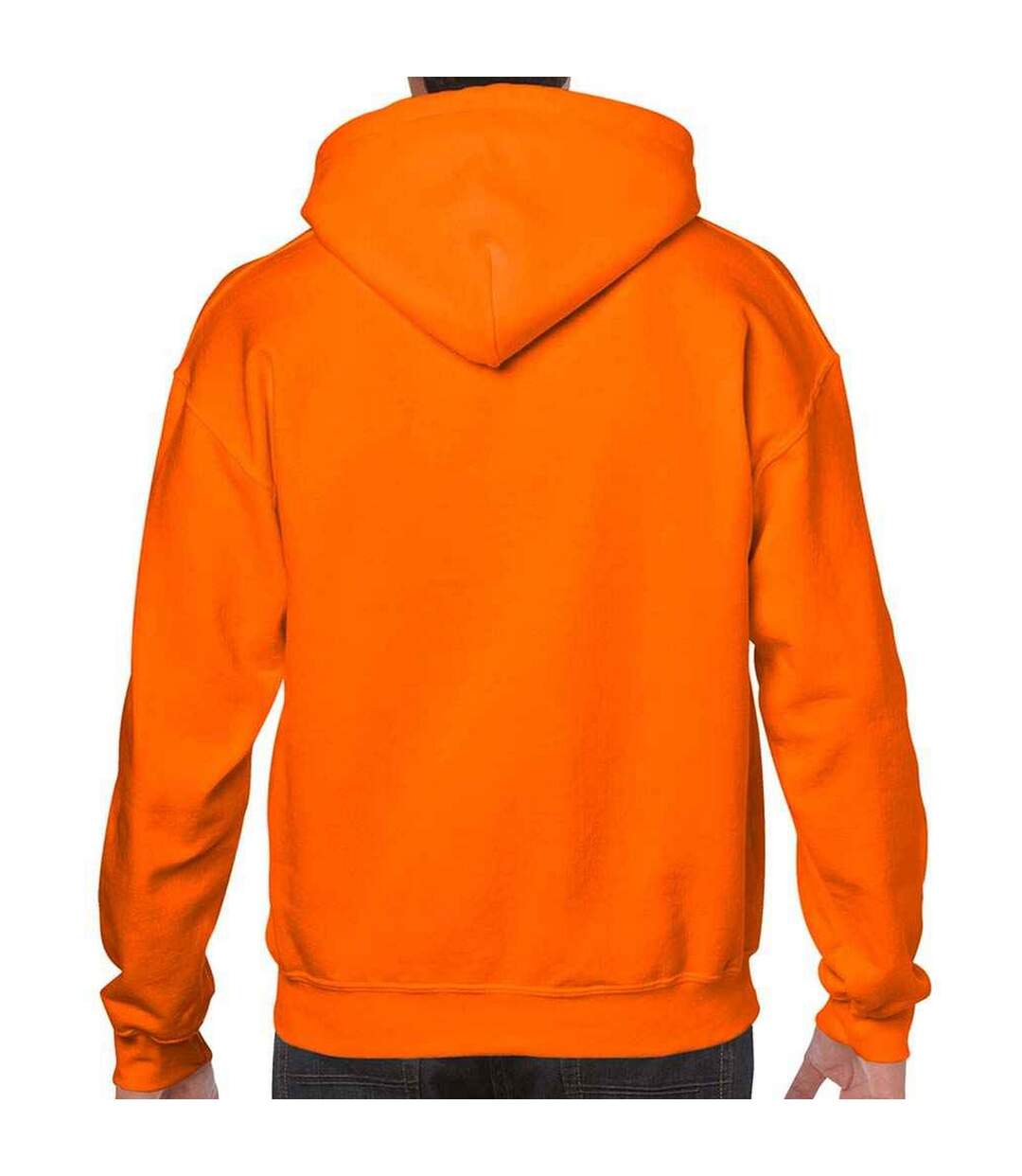 Sweat à capuche adulte orange fluo Gildan-2