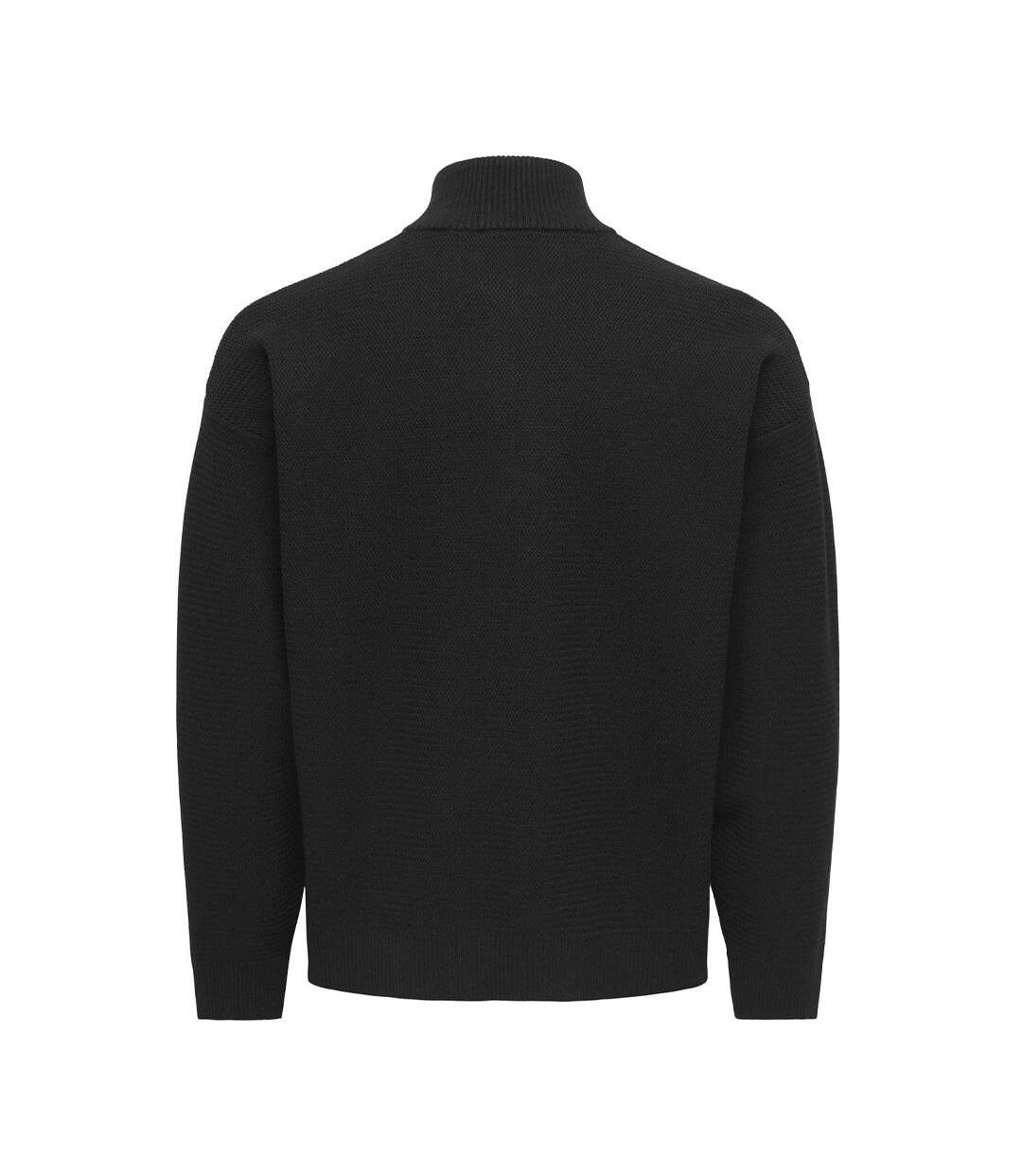 Pull camionneur noir homme only & sons carter-2