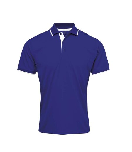 Polo hommes bleu roi/blanc Premier