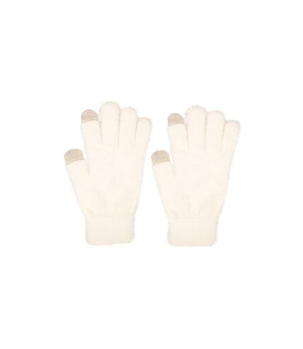 Womens/ladies touch screen soft gloves cream Mountain Warehouse