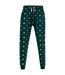 SF Unisex Adult Snowflake Cuffed Lounge Pants (Bottle Green/White)