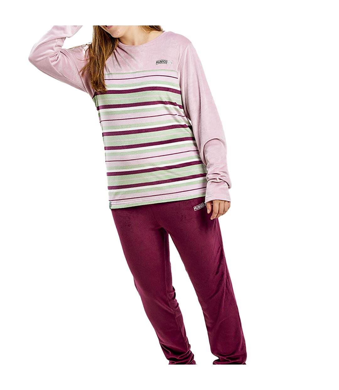 Winter pajamas long sleeve velvet MU5 women