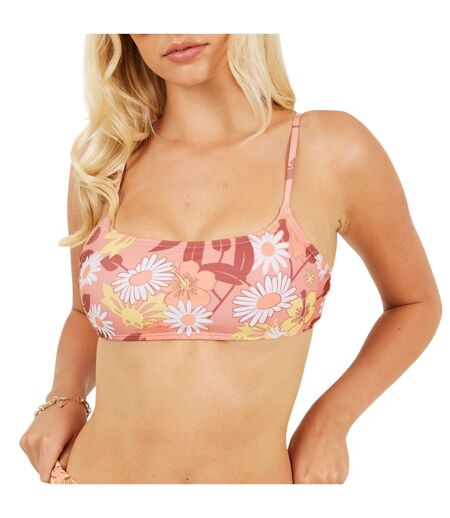 Haut De Maillot De Bain Motif/style Floral Femme Marron Clair Brave Soul