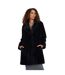 Womens/ladies Faux Fur Double-breasted Jacket Black Brave Soul-2