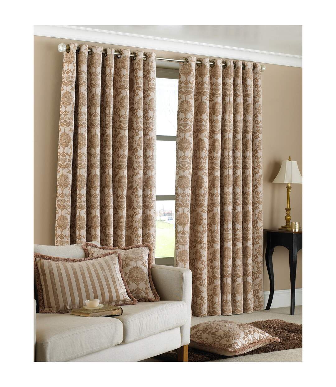 Riva Home Hanover - Ensemble de rideaux à œillets (Beige) (66 x 90 inch) - UTRV446