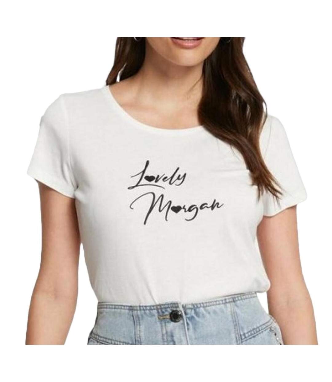 T-shirt Blanc Femme Morgan 241 DOUA - L