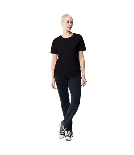 Womens/ladies yala recycled cotton lightweight t-shirt black Iqoniq