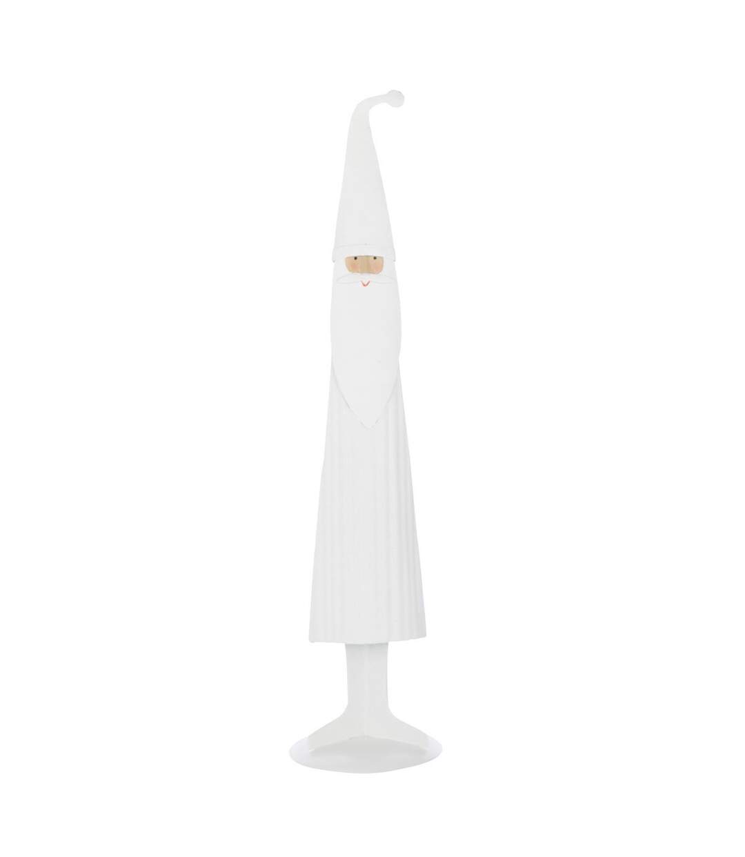 Père-Noël en Métal Moderne 45cm Blanc-1