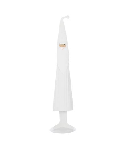 Père-Noël en Métal Moderne 45cm Blanc