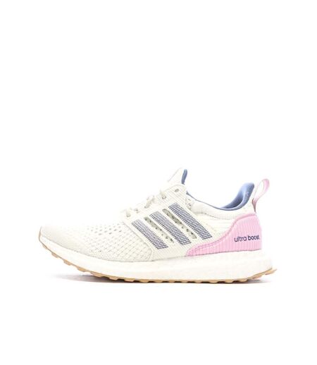 Chaussures de running blanches/bleu femme adidas ultraboost