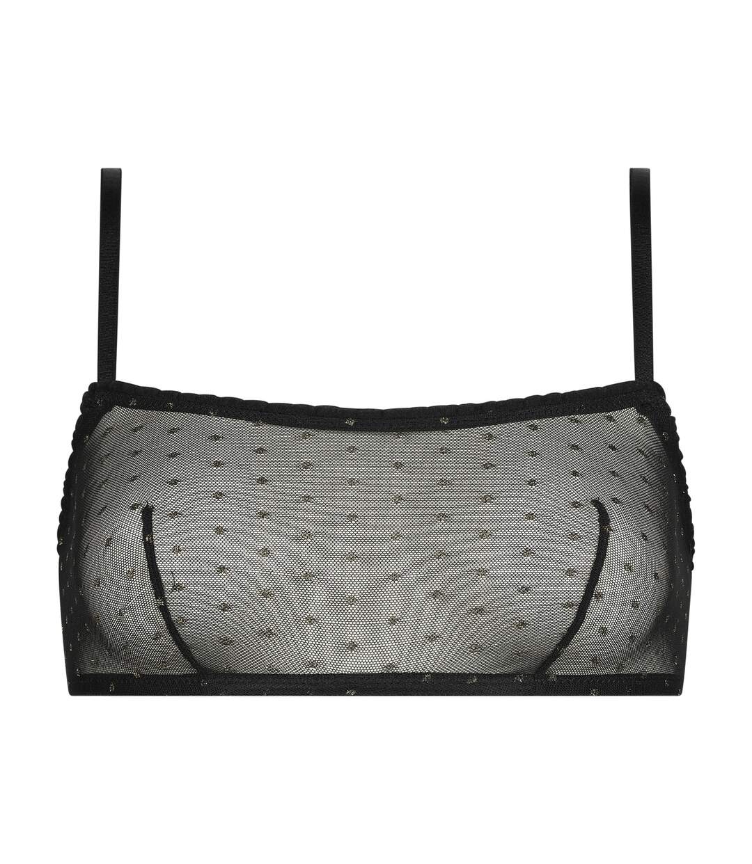 Bralette à pois en lurex pailleté Shiny Mesh-1