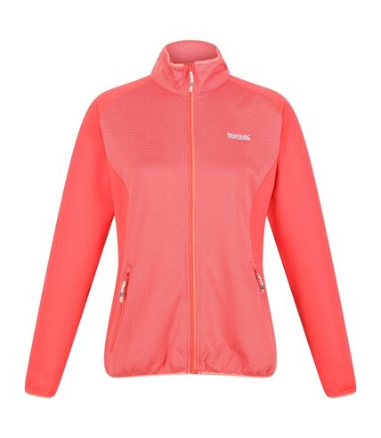 Regatta Womens/Ladies Highton II Two Tone Full Zip Fleece Jacket (Neon Peach) - UTRG7187