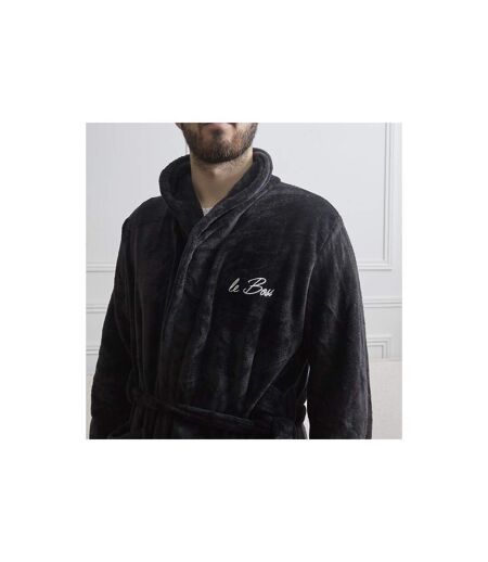 Robe de Chambre Polaire Le Boss Noir