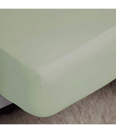 Drap-housse egyptian coton vert pale Belledorm