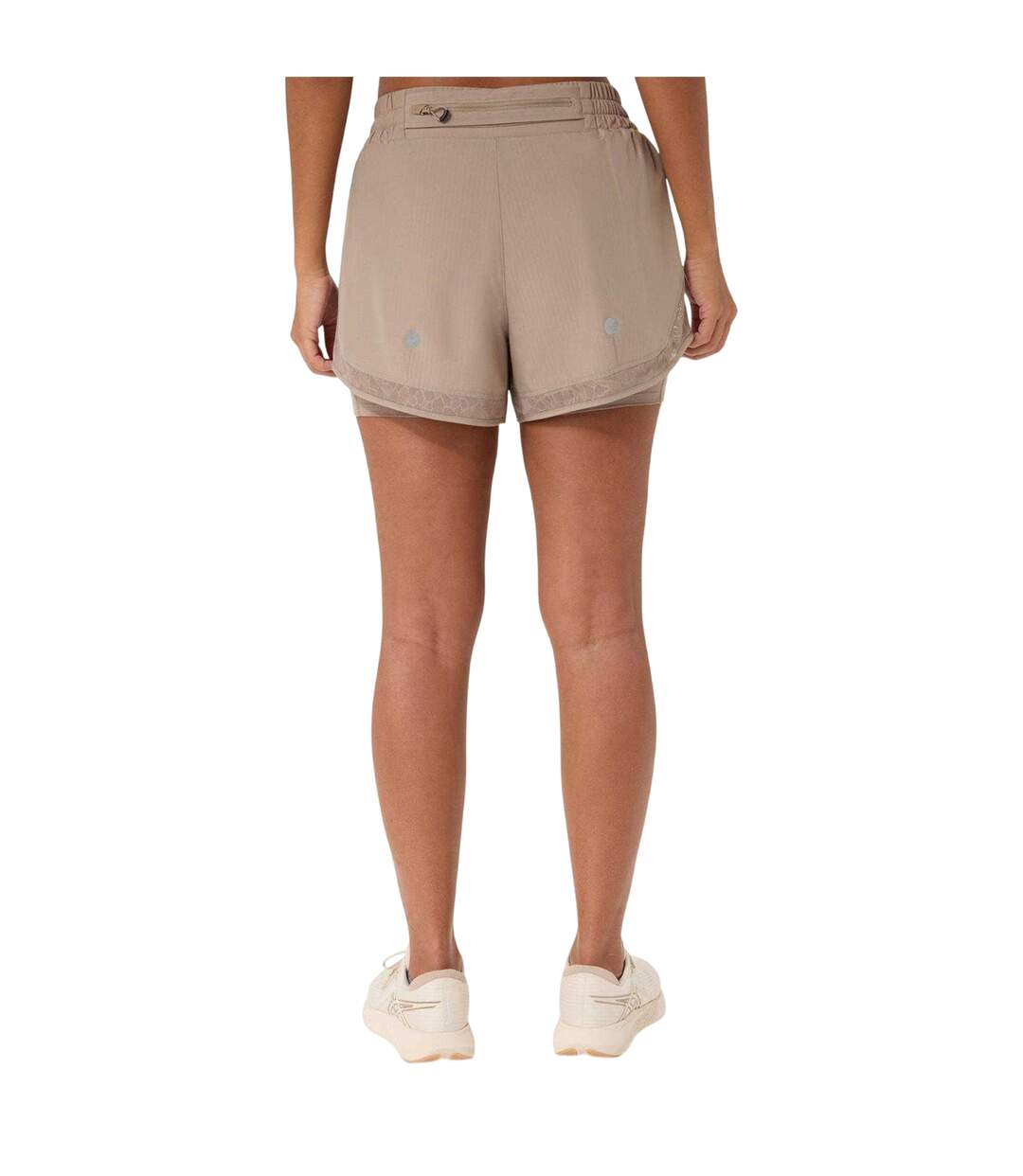 Womens/ladies Nagino Running Shorts Greige Asics-3