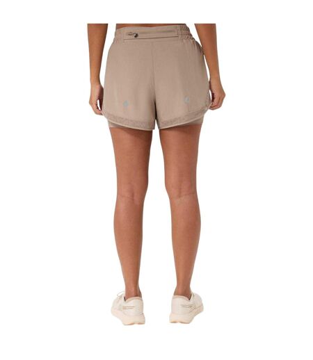Womens/ladies Nagino Running Shorts Greige Asics