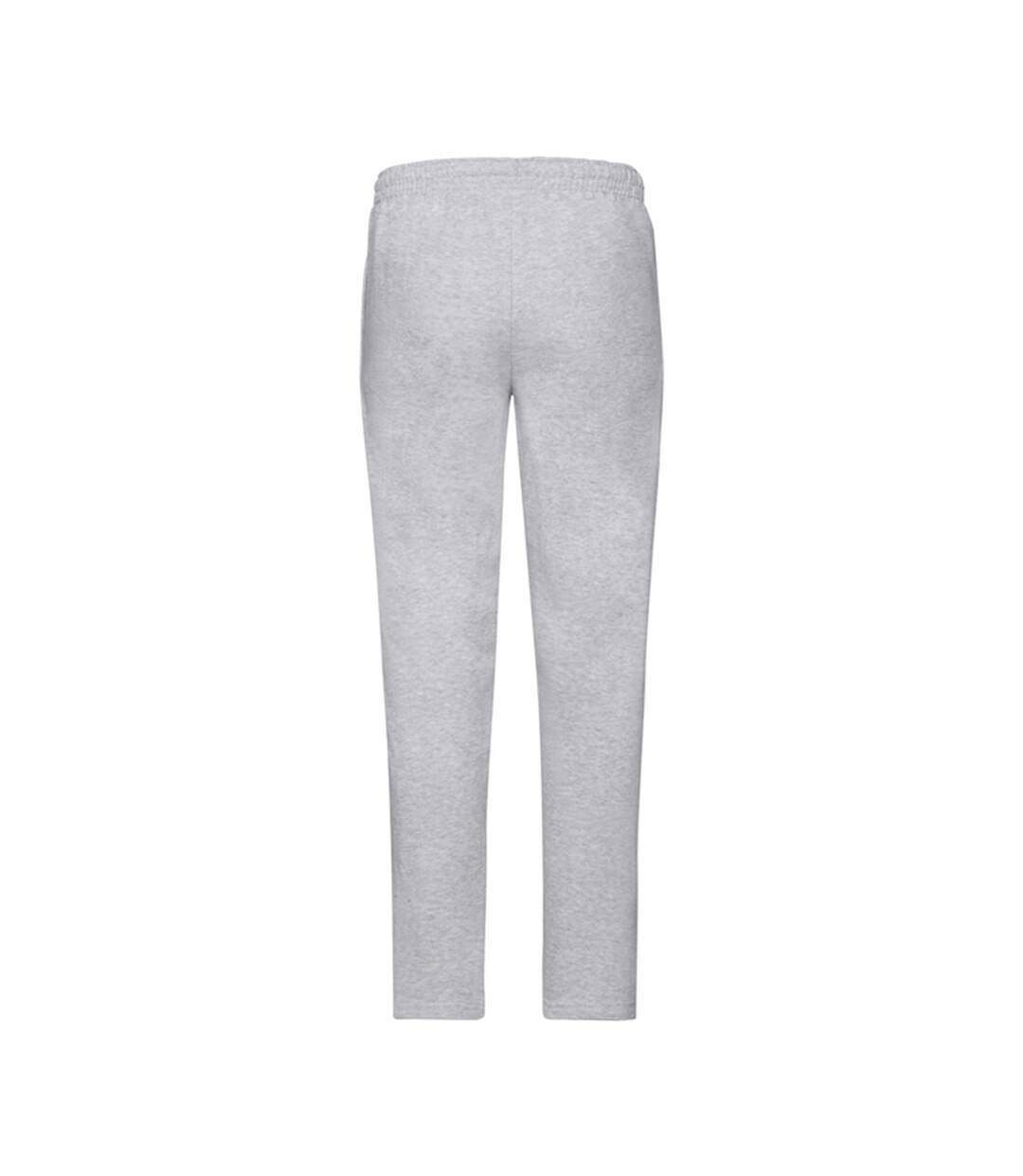 Mens Classic Open Hem Jogging Bottoms Heather Grey Fruit Of The Loom-2